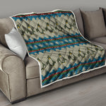 Xmas Penguin Pattern Print Quilt