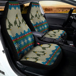 Xmas Penguin Pattern Print Universal Fit Car Seat Covers