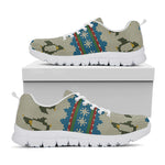 Xmas Penguin Pattern Print White Sneakers