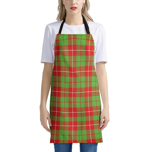 Xmas Plaid Pattern Print Apron