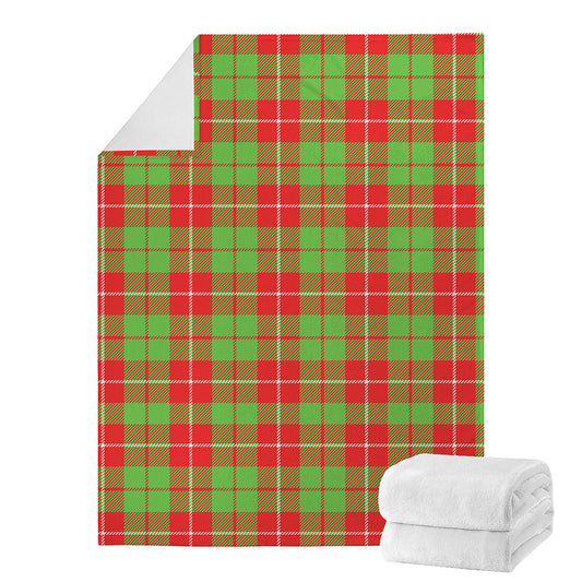 Xmas Plaid Pattern Print Blanket