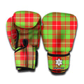 Xmas Plaid Pattern Print Boxing Gloves