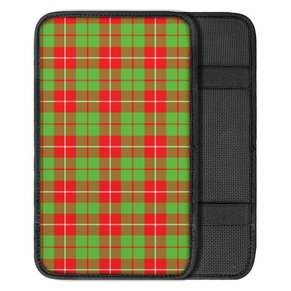 Xmas Plaid Pattern Print Car Center Console Cover