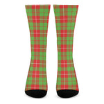 Xmas Plaid Pattern Print Crew Socks