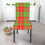 Xmas Plaid Pattern Print Dining Chair Slipcover