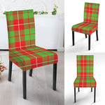 Xmas Plaid Pattern Print Dining Chair Slipcover