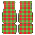 Xmas Plaid Pattern Print Front and Back Car Floor Mats