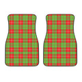 Xmas Plaid Pattern Print Front Car Floor Mats