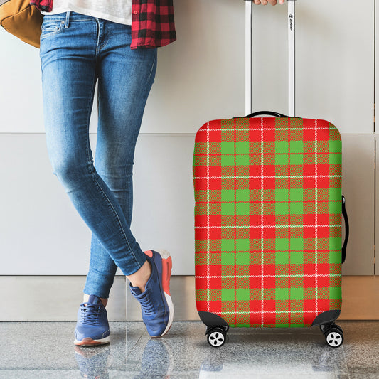 Xmas Plaid Pattern Print Luggage Cover