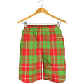 Xmas Plaid Pattern Print Men's Shorts