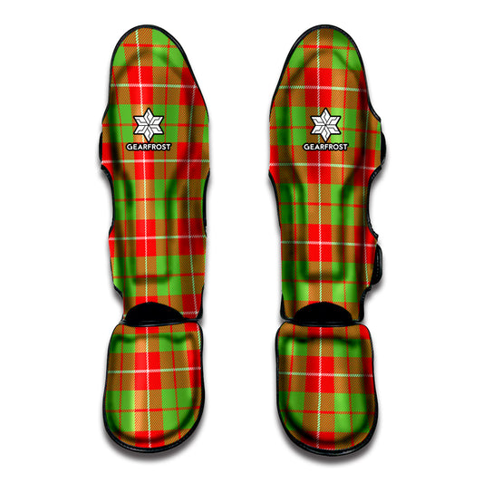 Xmas Plaid Pattern Print Muay Thai Shin Guard