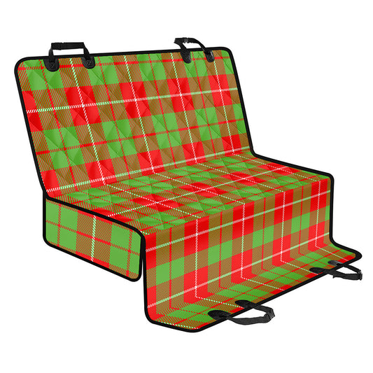 Xmas Plaid Pattern Print Pet Car Back Seat Cover