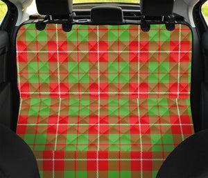 Xmas Plaid Pattern Print Pet Car Back Seat Cover