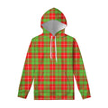 Xmas Plaid Pattern Print Pullover Hoodie