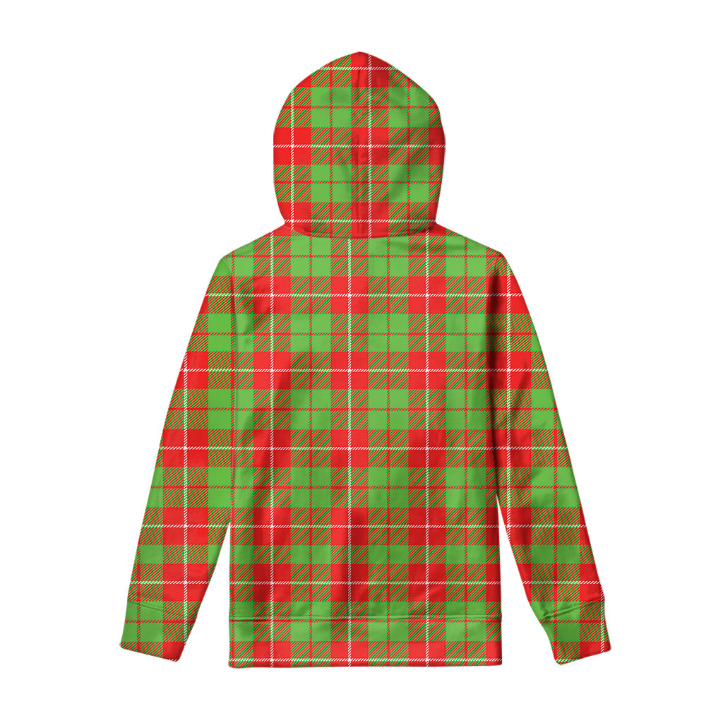 Xmas Plaid Pattern Print Pullover Hoodie