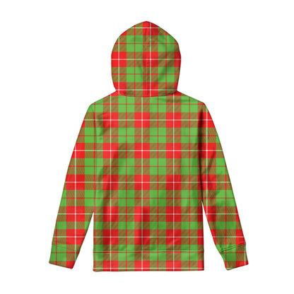Xmas Plaid Pattern Print Pullover Hoodie