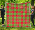 Xmas Plaid Pattern Print Quilt