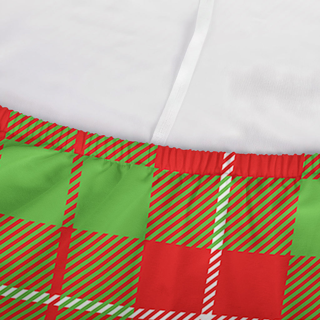 Xmas Plaid Pattern Print Sofa Cover