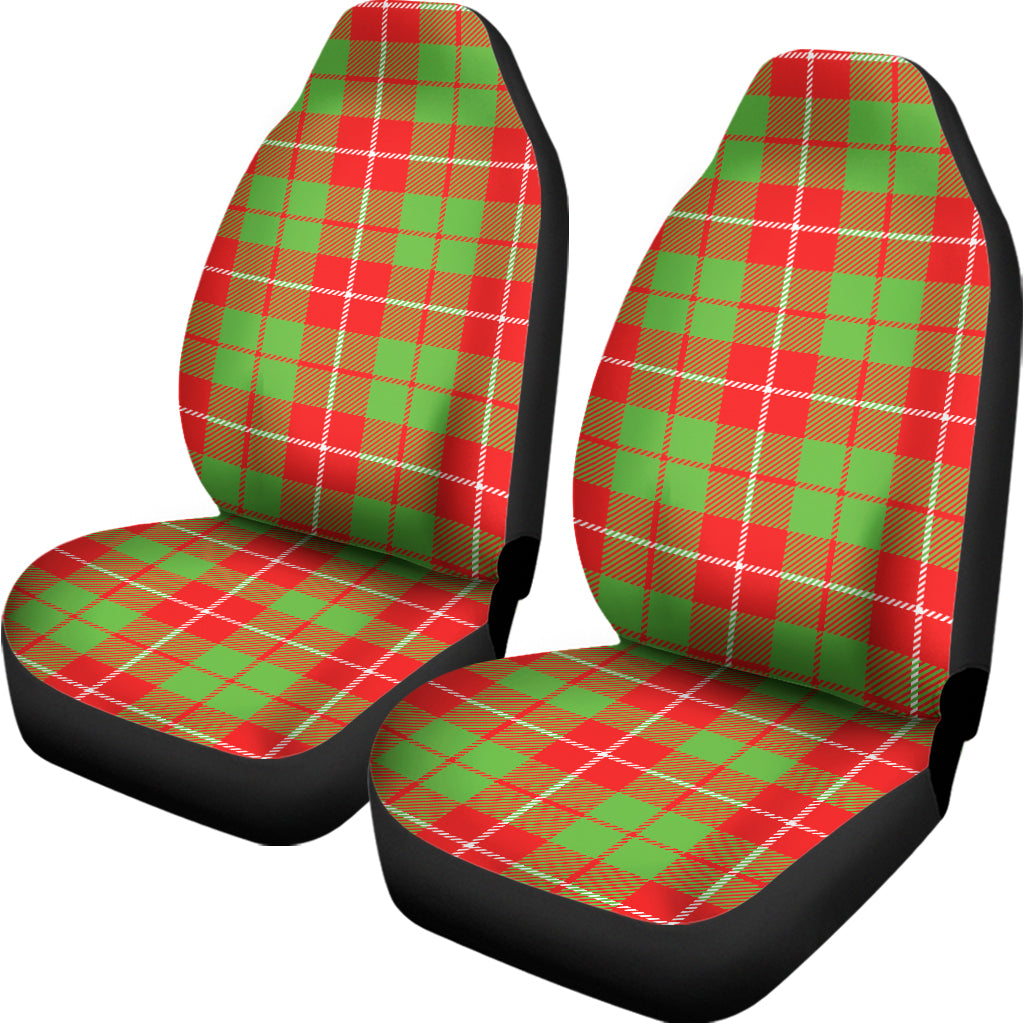 Xmas Plaid Pattern Print Universal Fit Car Seat Covers
