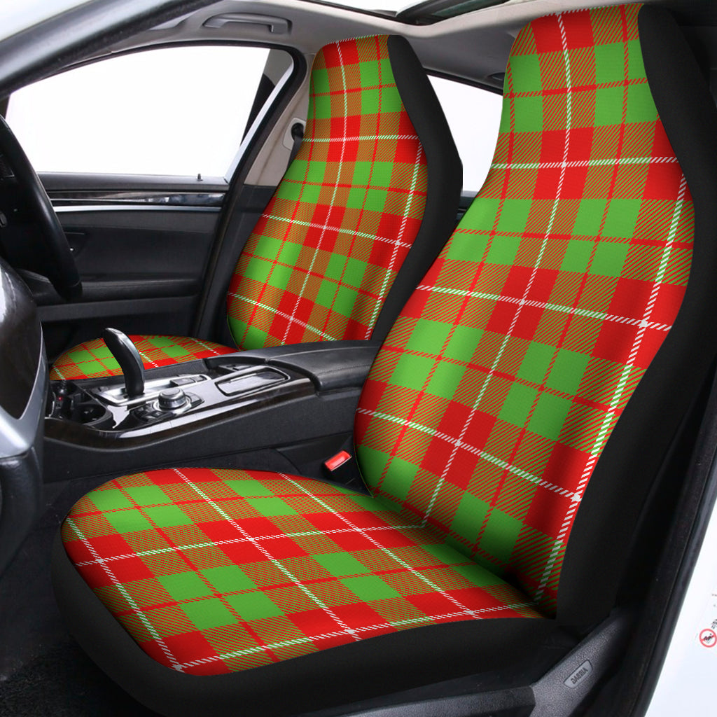 Xmas Plaid Pattern Print Universal Fit Car Seat Covers