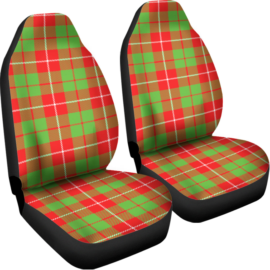Xmas Plaid Pattern Print Universal Fit Car Seat Covers