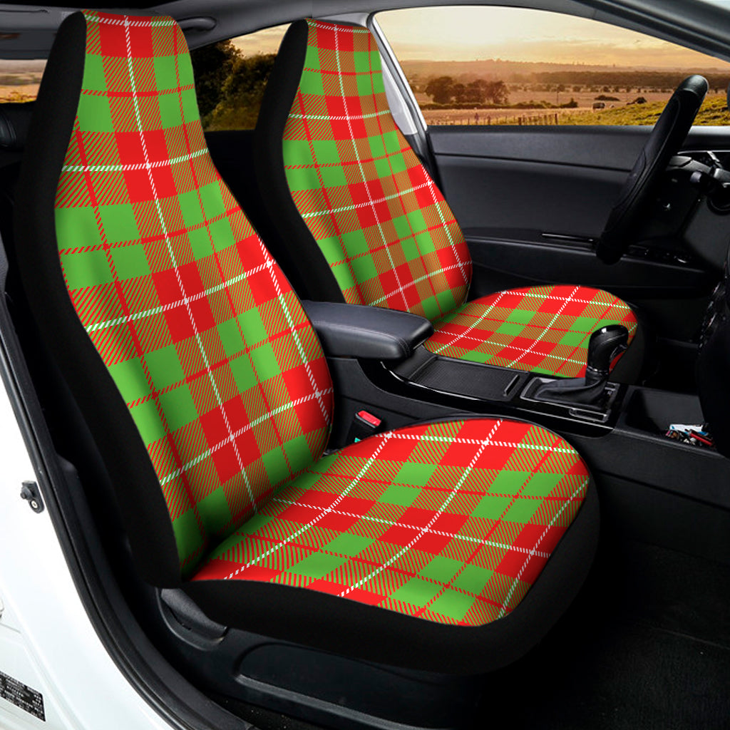 Xmas Plaid Pattern Print Universal Fit Car Seat Covers