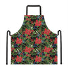 Xmas Poinsettia Pattern Print Apron