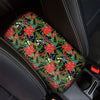 Xmas Poinsettia Pattern Print Car Center Console Cover