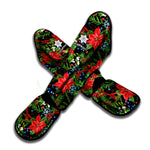 Xmas Poinsettia Pattern Print Muay Thai Shin Guard