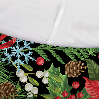 Xmas Poinsettia Pattern Print Sofa Cover