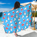 Xmas Polar Bear Pattern Print Beach Sarong Wrap