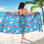 Xmas Polar Bear Pattern Print Beach Sarong Wrap