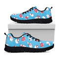 Xmas Polar Bear Pattern Print Black Running Shoes