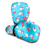 Xmas Polar Bear Pattern Print Boxing Gloves