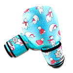 Xmas Polar Bear Pattern Print Boxing Gloves