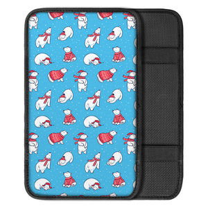 Xmas Polar Bear Pattern Print Car Center Console Cover