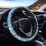 Xmas Polar Bear Pattern Print Car Steering Wheel Cover