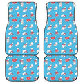 Xmas Polar Bear Pattern Print Front and Back Car Floor Mats