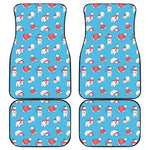 Xmas Polar Bear Pattern Print Front and Back Car Floor Mats