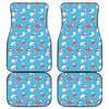 Xmas Polar Bear Pattern Print Front and Back Car Floor Mats