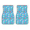 Xmas Polar Bear Pattern Print Front Car Floor Mats