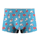 Xmas Polar Bear Pattern Print Men's Boxer Briefs