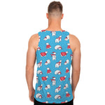 Xmas Polar Bear Pattern Print Men's Tank Top