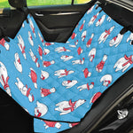 Xmas Polar Bear Pattern Print Pet Car Back Seat Cover