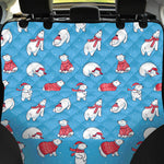 Xmas Polar Bear Pattern Print Pet Car Back Seat Cover