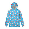 Xmas Polar Bear Pattern Print Pullover Hoodie