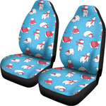 Xmas Polar Bear Pattern Print Universal Fit Car Seat Covers