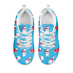 Xmas Polar Bear Pattern Print White Sneakers