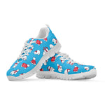 Xmas Polar Bear Pattern Print White Sneakers