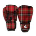 Xmas Scottish Tartan Pattern Print Boxing Gloves